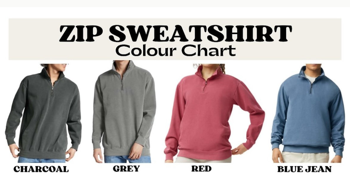 CUSTOM VINTAGE ZIP CREWNECK