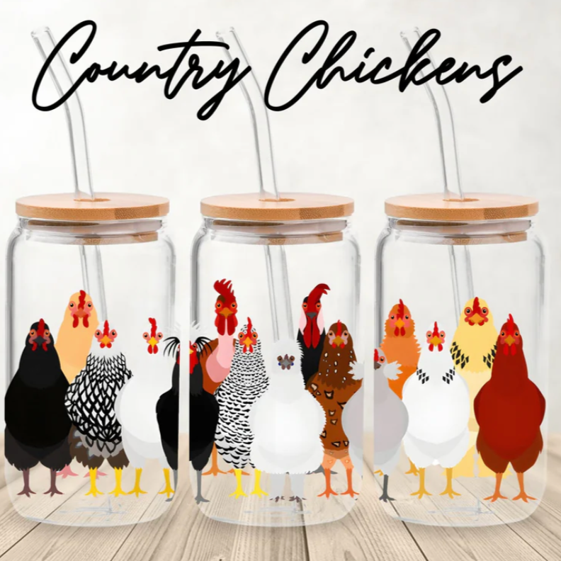 Chickens Glass