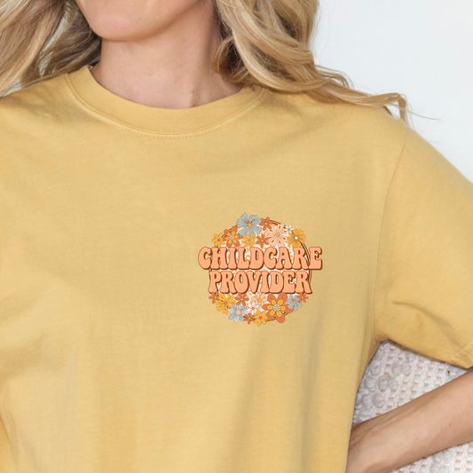 Childcare Provider retro flowers