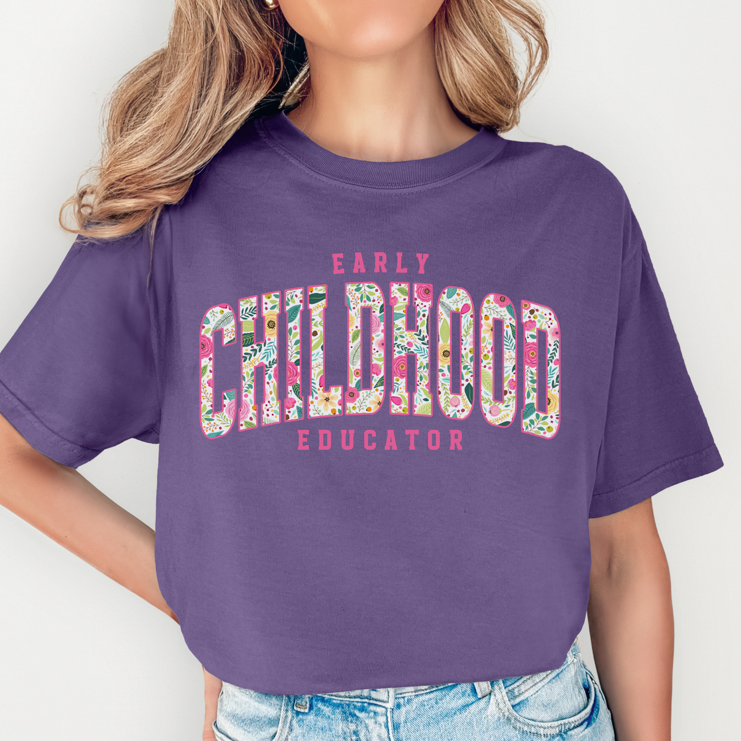 Early Childhood Educator - floral varsity