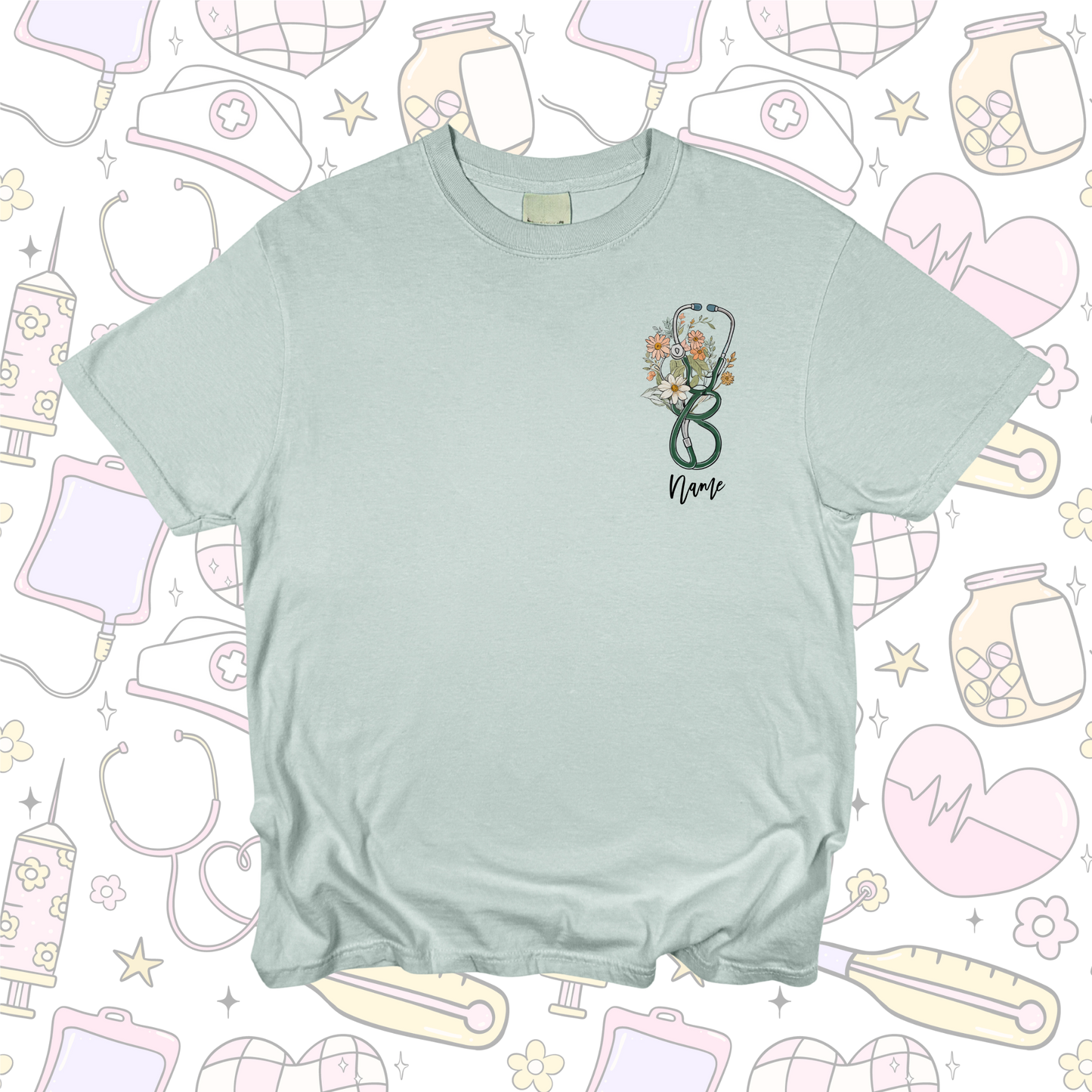 Floral Stethoscope - Customizable