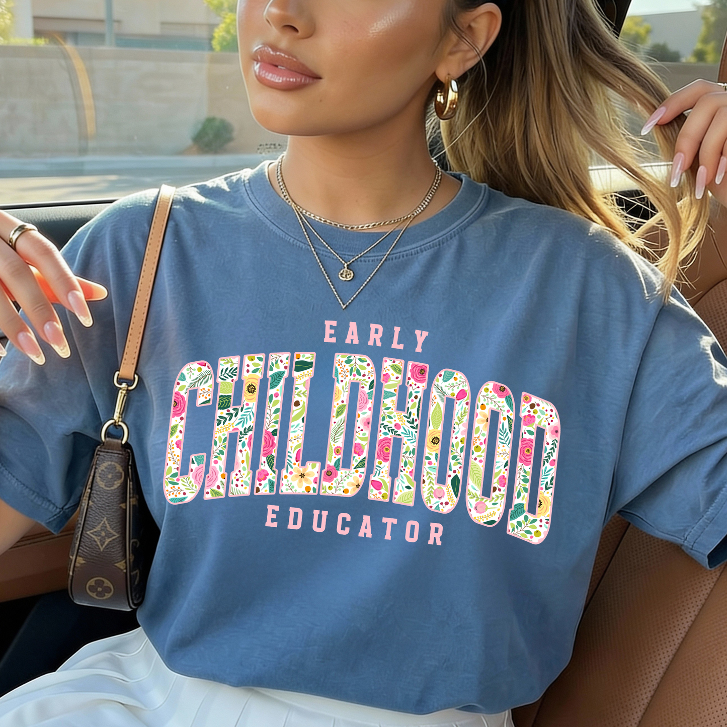 Early Childhood Educator - floral varsity