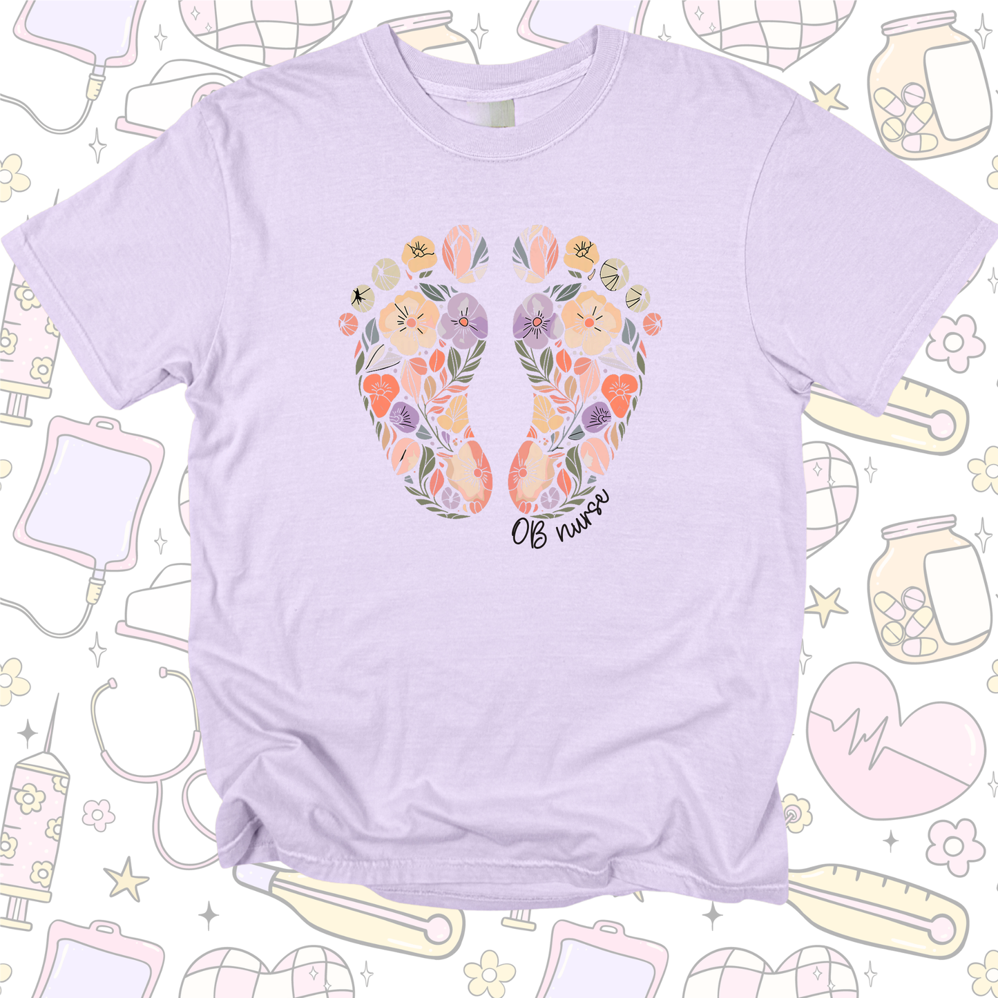 OB Nurse Floral F