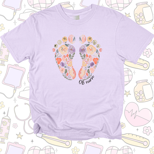 OB Nurse Floral F