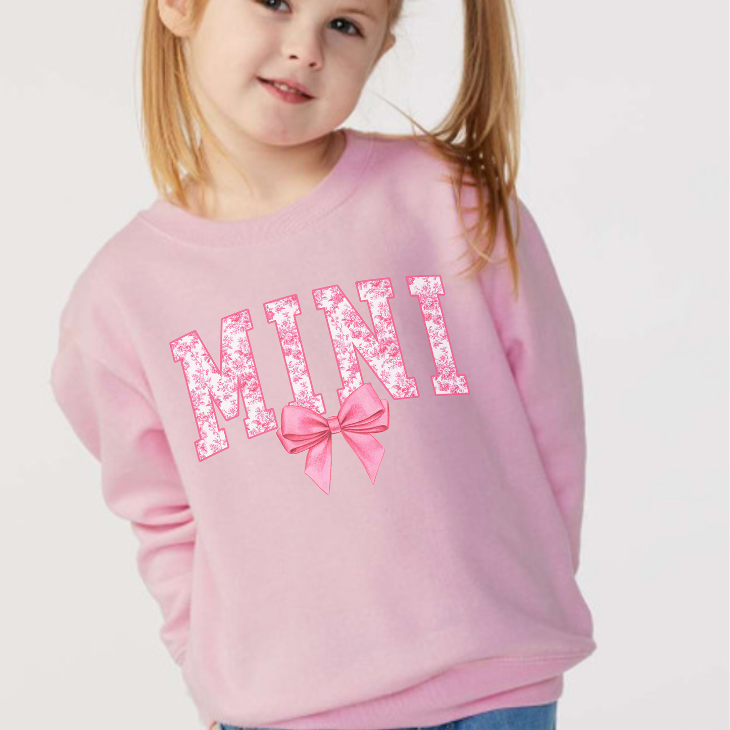 MINI (pink bow) *can make matching set (MAMA, GRANDMA, AUNTIE)