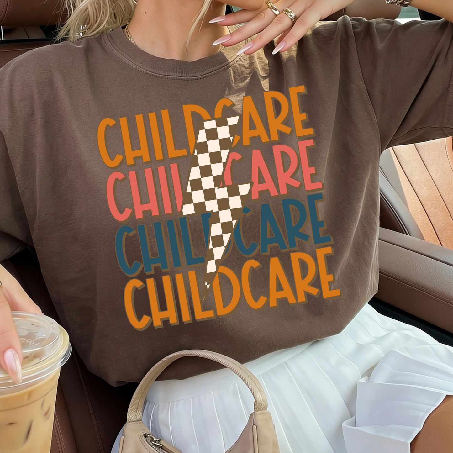 Childcare - checkered bolt