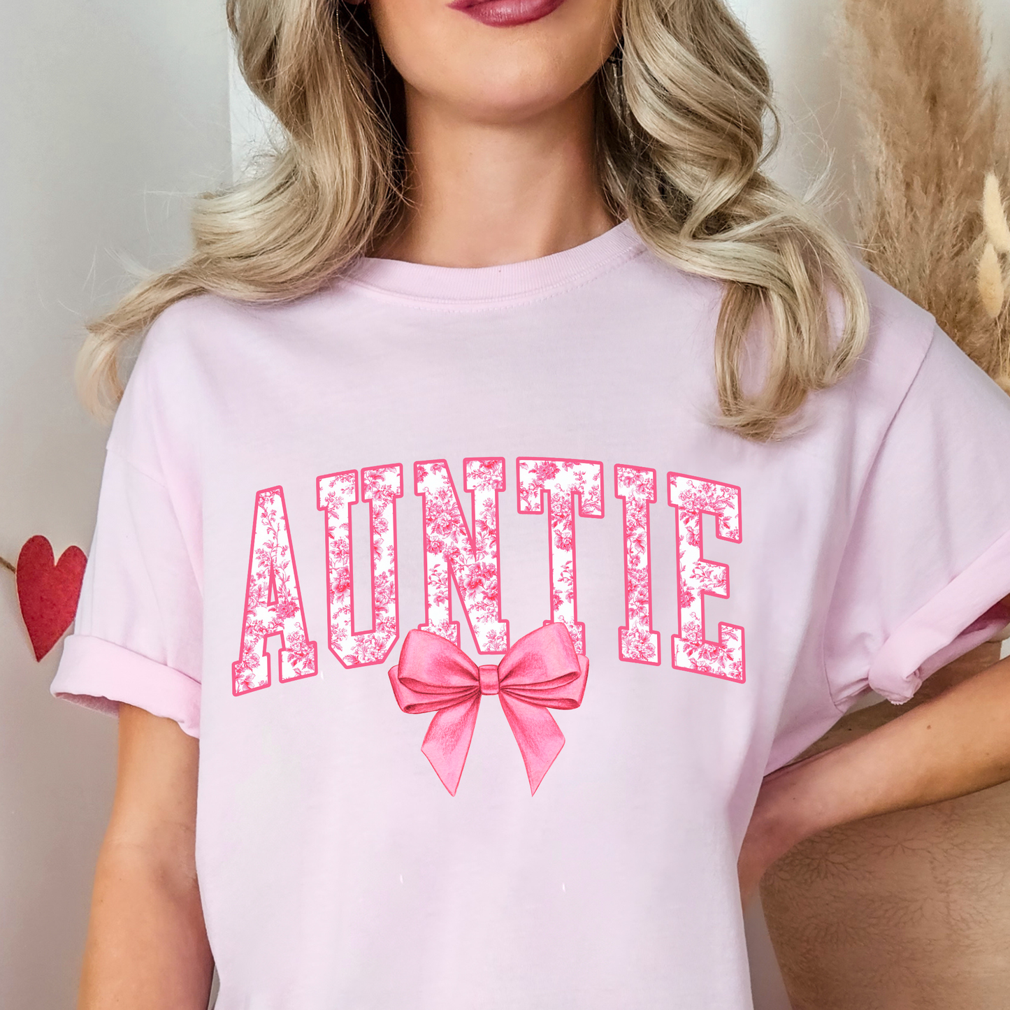 AUNTIE (pink bow) *can make matching set (MINI)