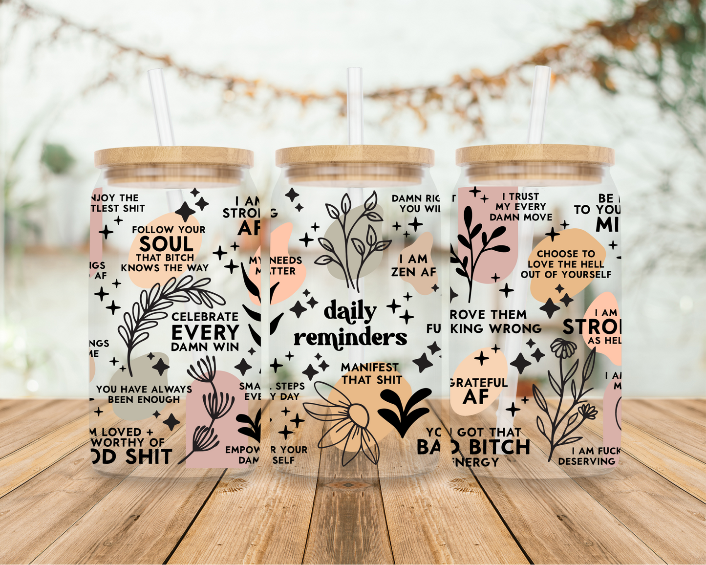 Daily Reminders Glass